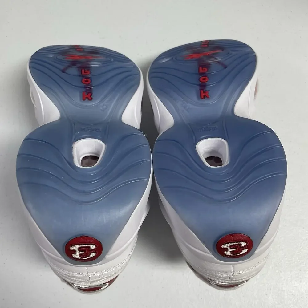 Reebok Question Mid Red Toe 2024 100074721 Size 8.5 Allen Iverson White Red